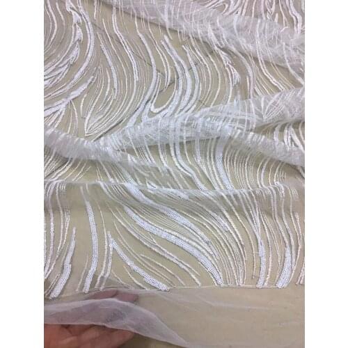 Wholesale african sequins french lace fabric embroidered lace fabric good looking J-42024 bridal lace fbric