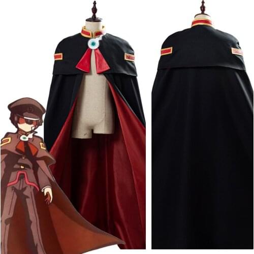 Hanako-kun Cloak Toilet-Bound Hanako-kun Cosplay Costume Cape Robe Party Men Women Halloween Black Cloak