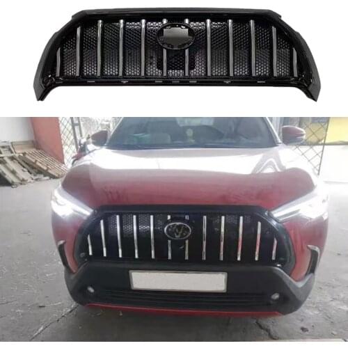 Fit for Toyota Corolla cross 2021+ high quality ABS silver grille