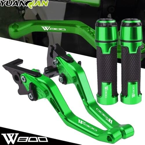 Brake Clutch Levers Motorcycle Grips Handle Grips Brake Clutch Levers For KAWASAKI W800 W 800 SE 2012-2016 2013 2014 Accessories