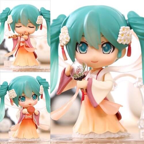 Funny Joy Anime Q Version Hatsune Miku Fairy 539# White Wugou Figures Toys PVC Figure Model Toys Girl Birthday