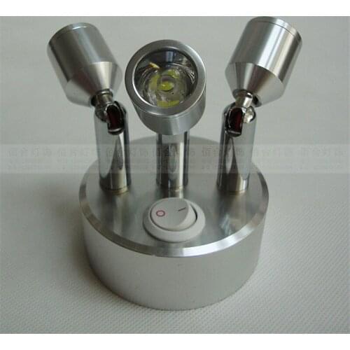 Led three head book light Rechargeable built-in power battery light bar LED Spotlights jewelry light wedding counter SD38