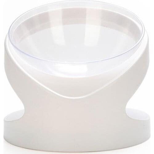 1pc Pet Slope Bowls Dogs Cat Food Feeders Transparent Bowl Dog Pots Puppy Dog Eating Foods Bowl Plastic