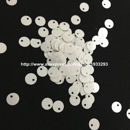4000pcs (50g) 6mm White Color Side Hole Flat Loose Sequin Paillette Sewing,Wedding Craft,Kids DIY Garment Accessorie