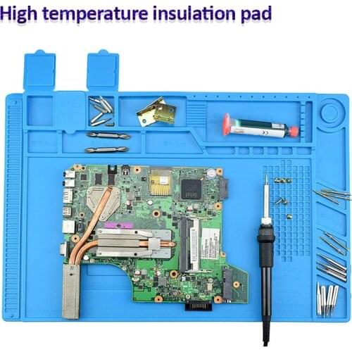 45*30cm/34*23cm Heat Insulation Silicone Pad Desk Mat Maintenance Platform For BGA Soldering Repair Station With Magnetic