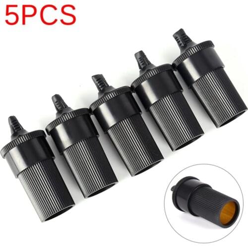 5 Pcs 12V 24V DIY Extension Female Cigarette Lighter Cord Inline Socket Connector Conversion Plug Car Accessory New
