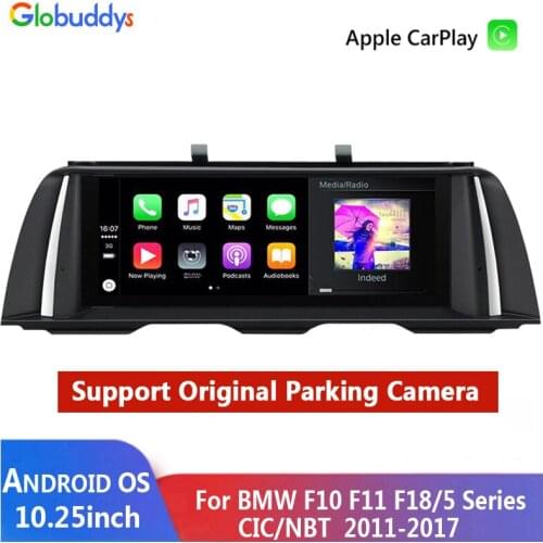 Android 10.0 IPS Carplay 10.25" Car Multimedia player For BMW Series 5 F10 F11 F18 Head Unit Touch Screen NBT CIC GPS WIFI