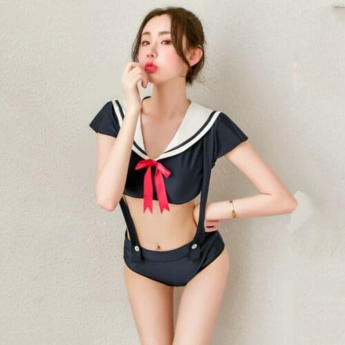 British Style Student Role-playing Costume Bow Short-sleeved Shirt Open Crotch Panty Suit Kawaii Pajamas Womens Erotic Lingerie