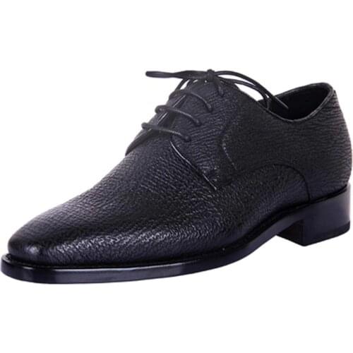 Hulangzhishi sharkskin lace-up business male Leather shoes high-end shoes comfortable fashion Men formal shoes Dress shoes