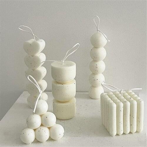 Love Heart Shape Candle Mould Soy Wax Silicone Candle Mold Cube Aromatherapy Molds for Plaster Hand-made Soy Aroma Wax Soap Mold