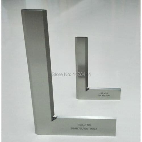 300*200m DIN875/00grade Shaped Hardened Stainless Steel Beveled Edge 90 Degree Try Square Ruler Bladed 90Degree Try Square Ruler