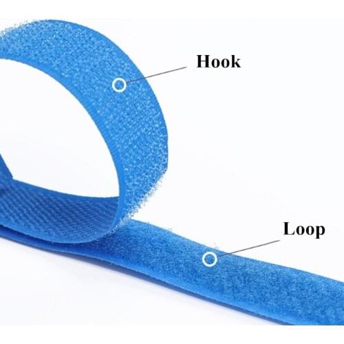 HOT Colorful Adhesive Hook and Loop 20mm/0.78'' Fastener Tape Strips Magic Tape for Fabric Sewing Stitch Free Shipping 2m