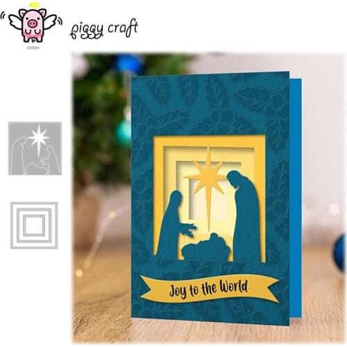 Piggy Craft metal cutting dies cut die mold Prayer frame Scrapbook paper craft knife mould blade punch stencils dies