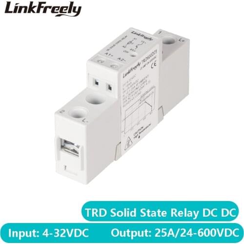 TRD600D25 25A 600VDC Mini DC Solid State Relay Board DC-DC 5V 12V 24V 32VDC In Electronic Voltage Starter SSR Relay Module &Bank