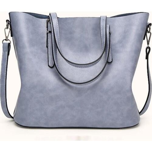 2020 new leather handbags European and American simple oneshoulder messenger womens tote bag