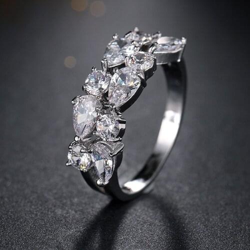 New Luxury Women Ring AAA Cubic Zirconia Pave Finger Anel Masculino For Wedding Party Gifts World of Warcraft R-053