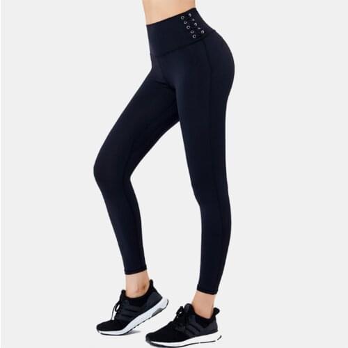 New sports fitness yoga pants with high waist and hip lifting nude skinny fashion leggings