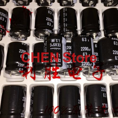 4pcs new NICHICON LS 63V2200UF 22x30mm electrolytic capacitor 2200uF/63v 85 degrees ls 2200UF 63V