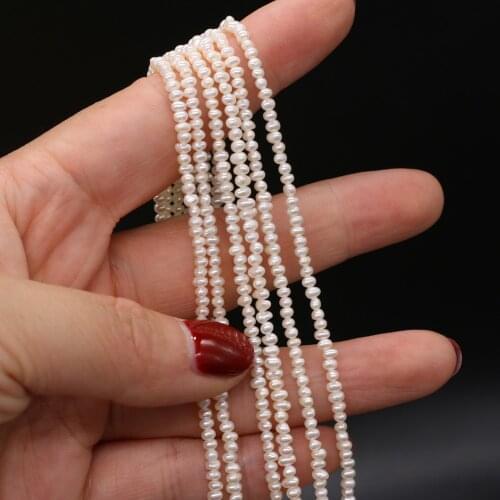 Wholesale 100% White Potato Pearl Beads Natural Freshwater Pearls DIY Necklace Bracelet for Women Jewelry Making Strand 14