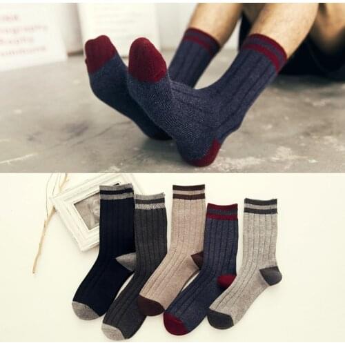 Autumn Winter Socks Men Thick Stockings Warm Socks College style Wool Basic All-match Stockings women socks women