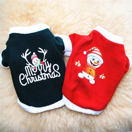 Plush Rim Puppy Dog Pets Christmas Costume Clothing Dog Sweatshirt Xmas Soft Dog Clothes Warm Cute Dog Cozy Sweater