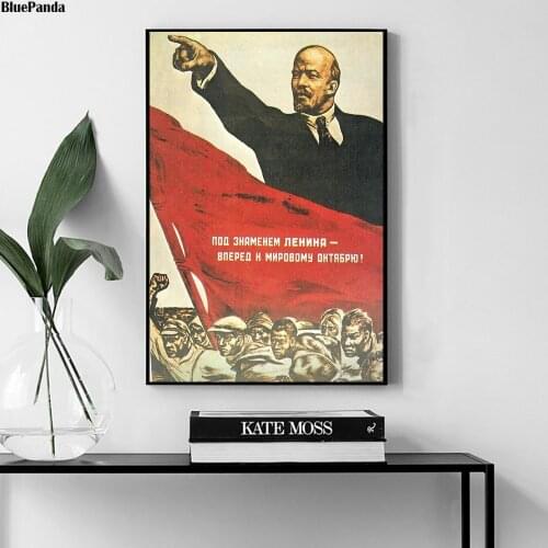 Leader Of The Great October Revolution And Lenin Poster Painting On Canvas Bedroom Wall Art Decoration Pictures Home Decor