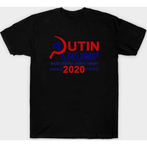 Putin Trump 2020 Make Russia Great Again Anti-President Impeach T-Shirt Summer Cotton Short Sleeve O-Neck Unisex T Shirt S-3XL