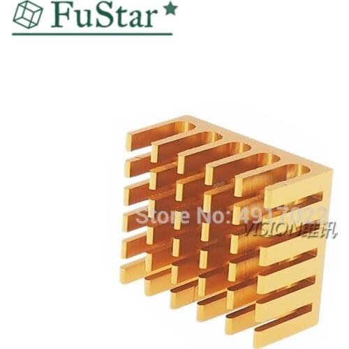 10 pcs Heatsink Cooling Fin Aluminum Radiator Cooler Heat Sink for IC Chip LED Silver 22*22*10mm Golden 22X22X10mm LED Radiator