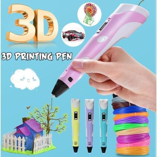 3D Printing Pen 8 Speed Drawing Printer Pen Temperature Control Filament Refill for Your Kids Arts Crafts DIY Gifts