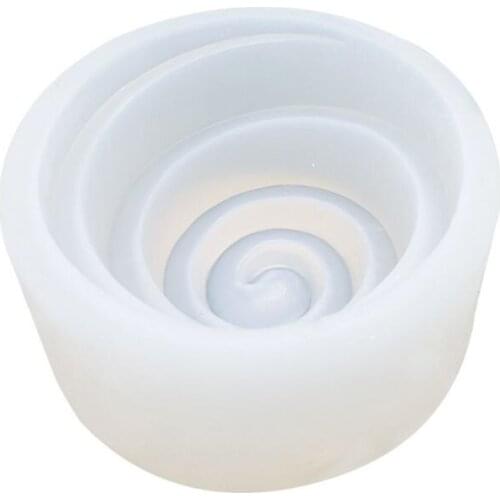 Silicone Mousse Cake Mold 3D Rose Flower Spiral Shape Ice Cream Chocolate Soap Gypsum Mould Fondant Sugar Baking Tool