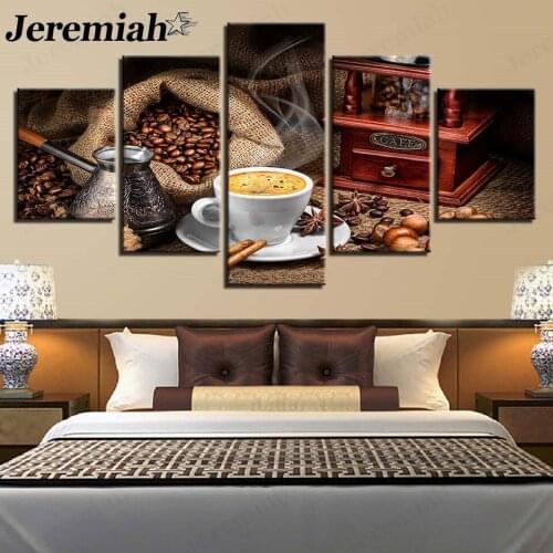Nordic Coffee Series Canvas Painting Strong Fragrant Coffee Bean Poster Print Wall Art Modern Room Home Decoration