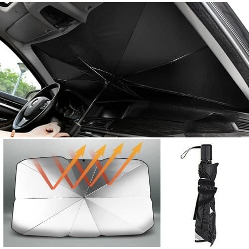 Car Sunshade Foldable Car Windshield Sun Shade Umbrella Car UV Cover Sunshade Heat Insulation Front Window Interior Protection