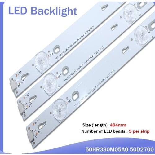 LED Backlight strip 50D2700 50HR330M05A0 V2 for TCL 50FS3800 50FA3213 TOSHIBA 55L510U18 LVF500AU0T E4 4C-LB500T-YH2