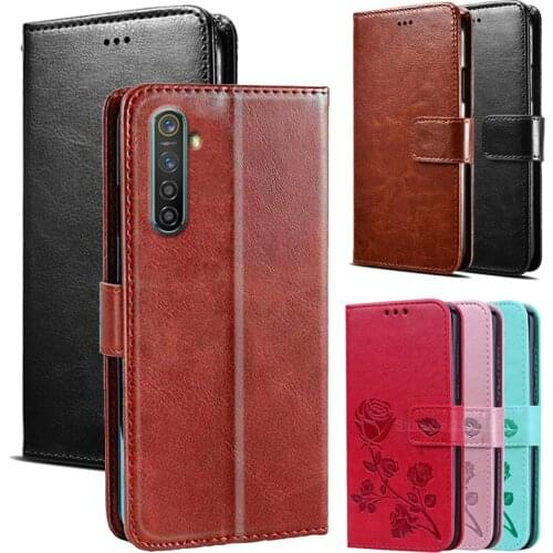 For Realme 6 7 Pro Case Protection Stand Style PU Leather Flip Cover For OPPO Realme 6i 6s 7i Cover Phone Protector Funda Coque