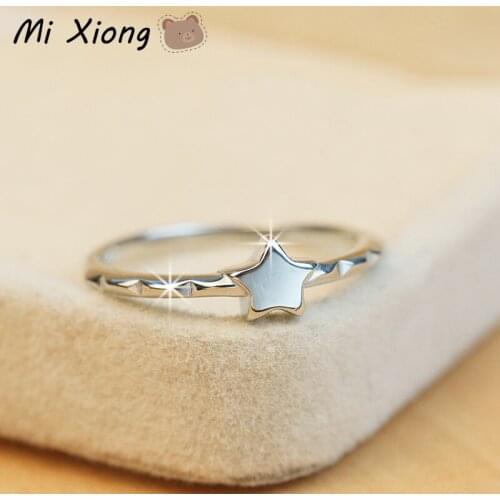 Mi Xiong S925 sterling silver ring for women designer original stars unique wedding cute fresh elegant charm fairy brand jewelry