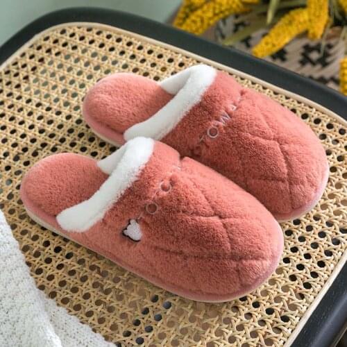 Couple Winter Warm Flat Home Slipper for Women New 2021 Non-slip Floor Home Slippers Indoor Men Slippers