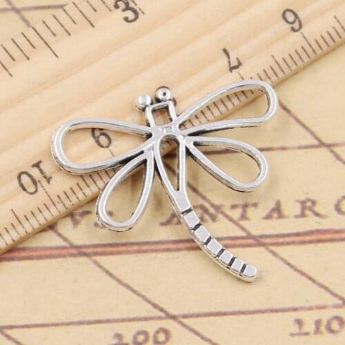 10pcs Charms Dragonfly 28x30mm Tibetan Silver Color Pendants Antique Jewelry Making DIY Handmade Craft