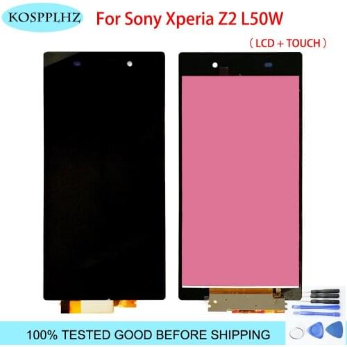 100% Tested Well LCD Display For Sony Xperia Z2 D6502 D6503 D6543 L50W D6502D Touch screen Digitizer Assembly with Free Tools
