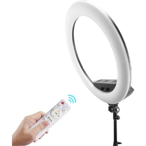 22 Inch Bi-color Photography Lighting 100w LED Ring Lamp Light with Tripod Yidoblo FD-640II Photo Studio Light USB Support