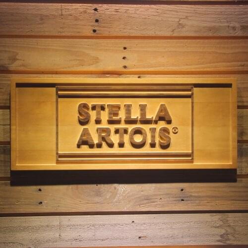 Stella Artois Beer 3D Wooden Signs