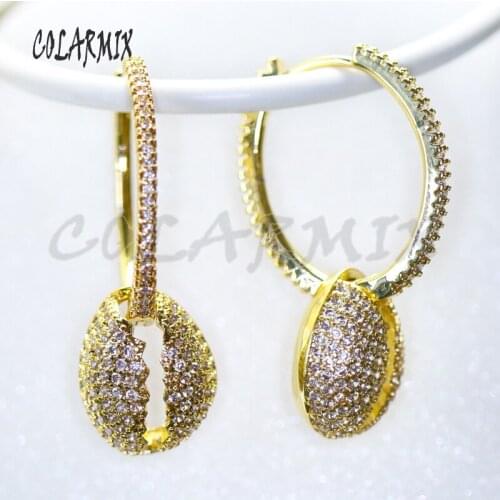 4 pairs Nail shape earrings zircon earrings crystal dangle earrings for women fashion accessories 51023