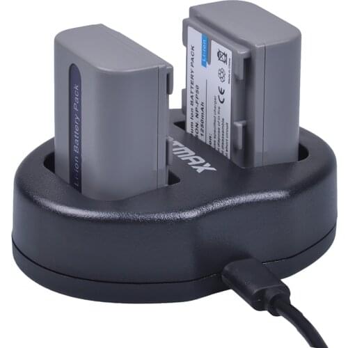 Batmax 1250mAh NP-FP50 NPFP50 Battery akku + USB Dual Charger for Sony NP-FH30 NP-FH40 NP-FH50 NP-FH60 NP-FH70 NP-FH90 NP-FP30
