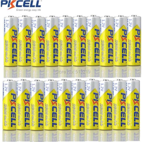 20PCS PKCELL Battery NIMH AA 2600Mah 1.2V 2A Ni-Mh Rechargeable Batteries AA Bateria Baterias for Camera Flashlight Toy