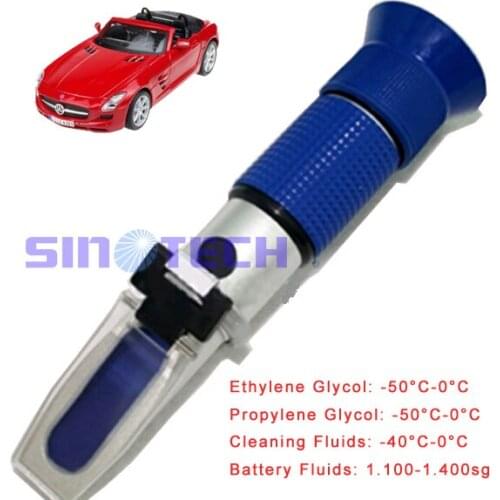 Free shipping hand held Antifreeze Refractometer RHA-503ATC (blue grip)