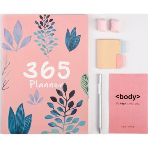 Creative notebook 365 days plan book students manage time schedule 2020 notebook 365 planner school supply cuaderno