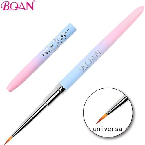 BQAN 1 PC Nail Brush Universal Brush Acrylic Nail Art Brushes UV Gel Painting Line Brush Nylon Hair Pen Manicure Nail Liner Too