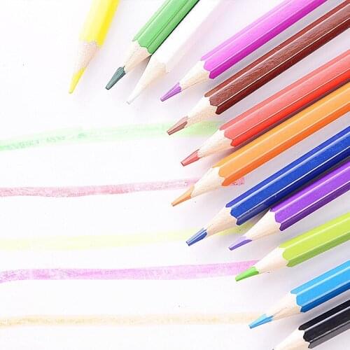 12 Colors Colored Wooden Pencils Kids Student Stationery School Office Supply Writing Drawing Tool Rewarding Gift