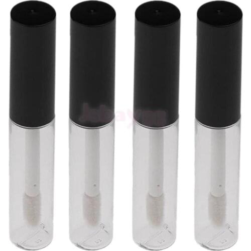 Travel Mini Lip Gloss Tubes Lip Balm Refillable Bottle Empty Cosmetic Container Travel Vials 4 Pieces 4ML