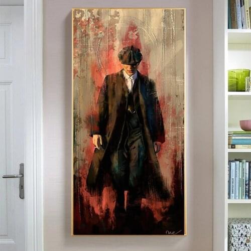 Figure Tommy Shelby Peaky blinders Graffiti Art Canvas Prints Oil Painting Wall Art Posters Prints Wall Pictures Home Cuadros