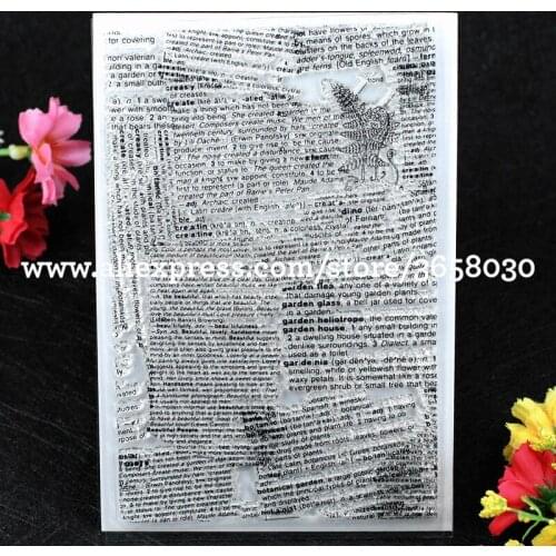 Newspaper Background Scrapbook DIY photo cards rubber stamp clear stamp transparent stamp 10x15cm 8071315